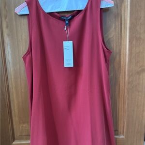 NWT Eileen Fisher Orange Tank Shell Silk Georgette Size S/P